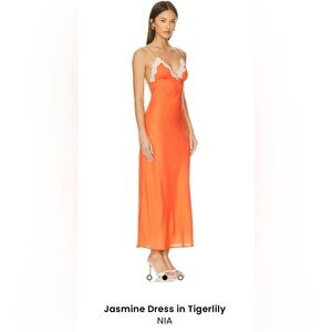 NIA Orange Midi Dress. Jasmine dress in Tigerlilly